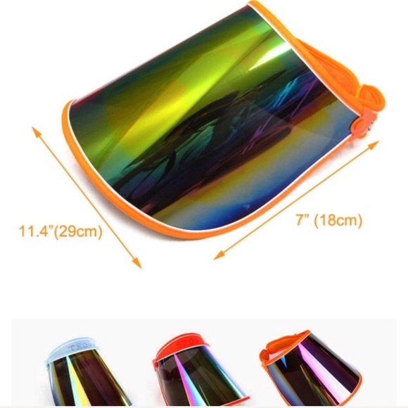 Stylish Face RED UV FACE PROTECTION SUN VISOR - Picture 3 of 7